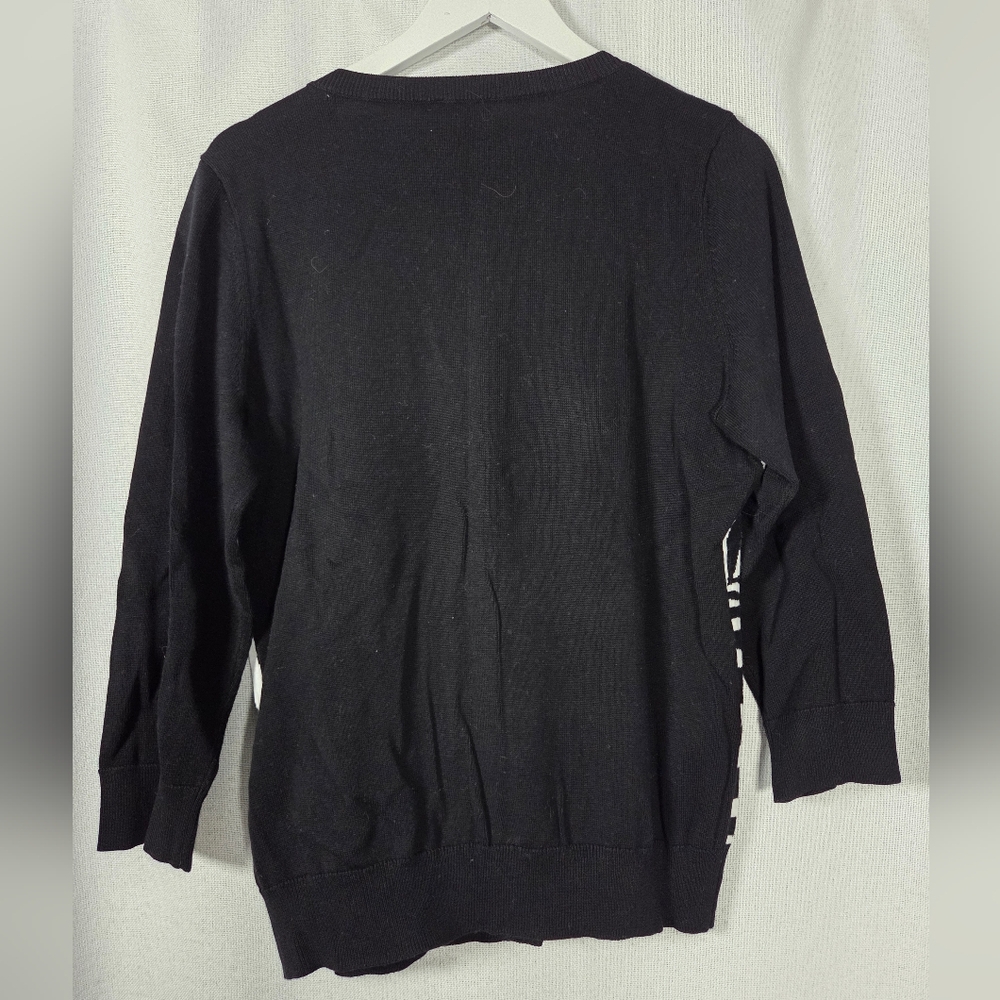 NWT Talbots Zebra Print Button Closure Black Whit… - image 2